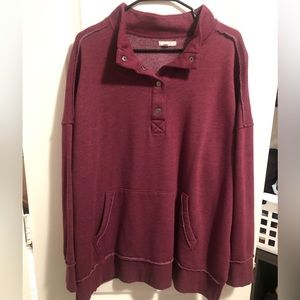 Maurices quarter button sweatshirt